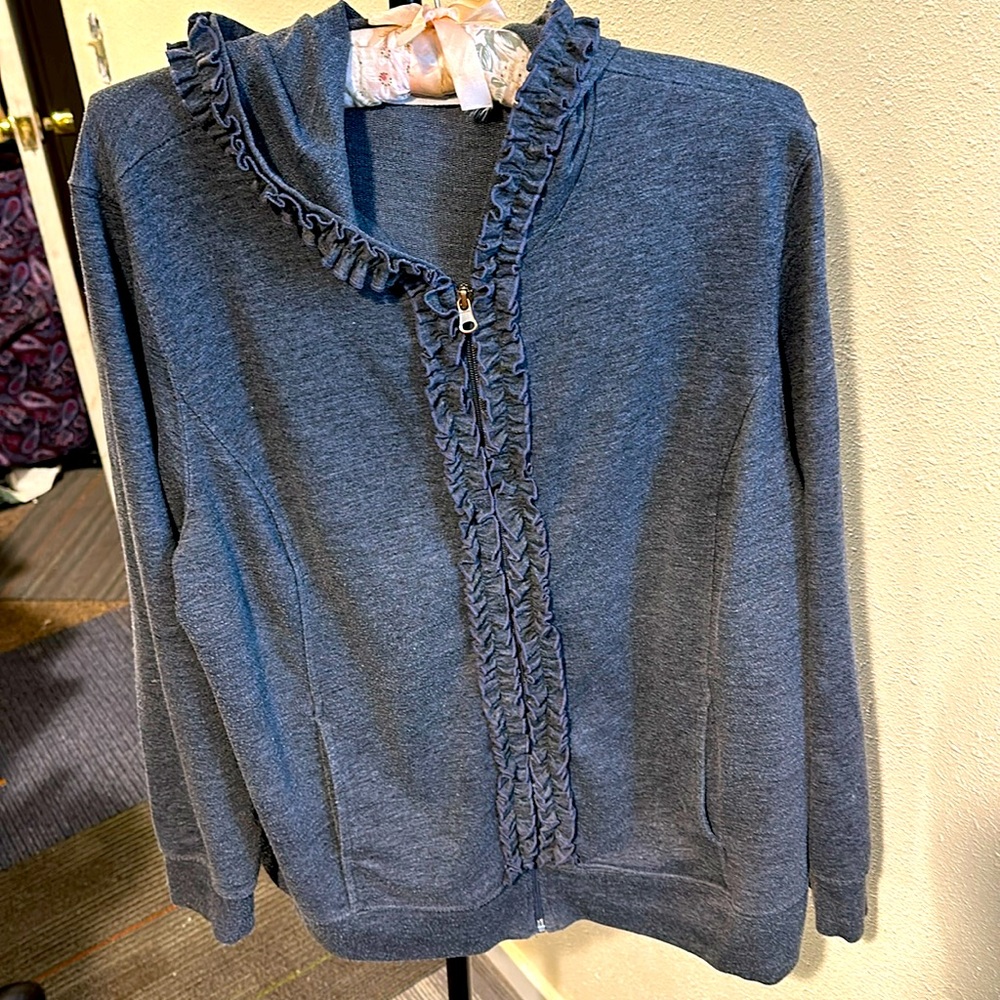 Vintage cotton brand zip up hoodie size large